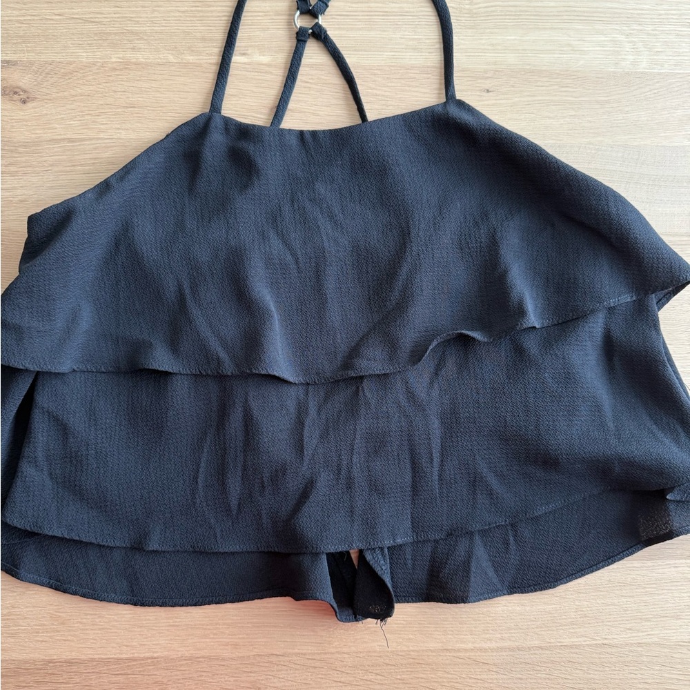 Essue Black Layered Camisole Top